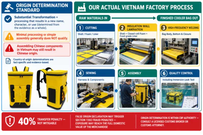 Fabricant de sacs isothermes pour les importateurs américains